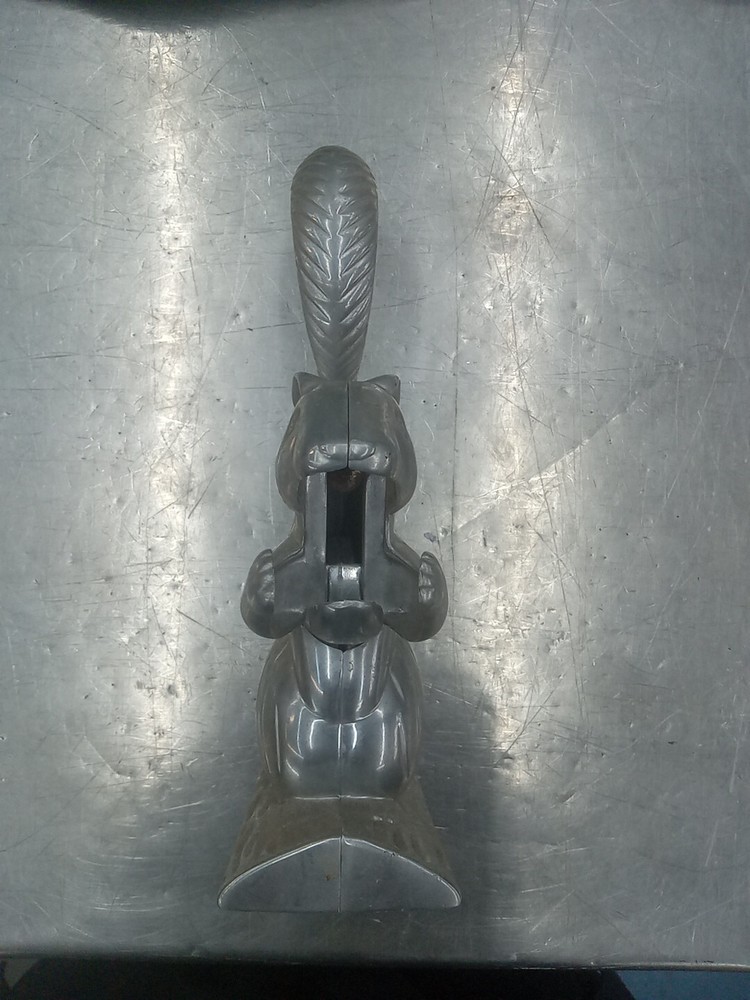 Squirrel Nut Cracker Cast Aluminum 8" Vintage