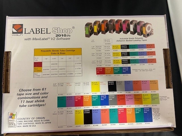 K-Sun Label Shop 2010PC Machine (2010-PC) Label Printer - NEW