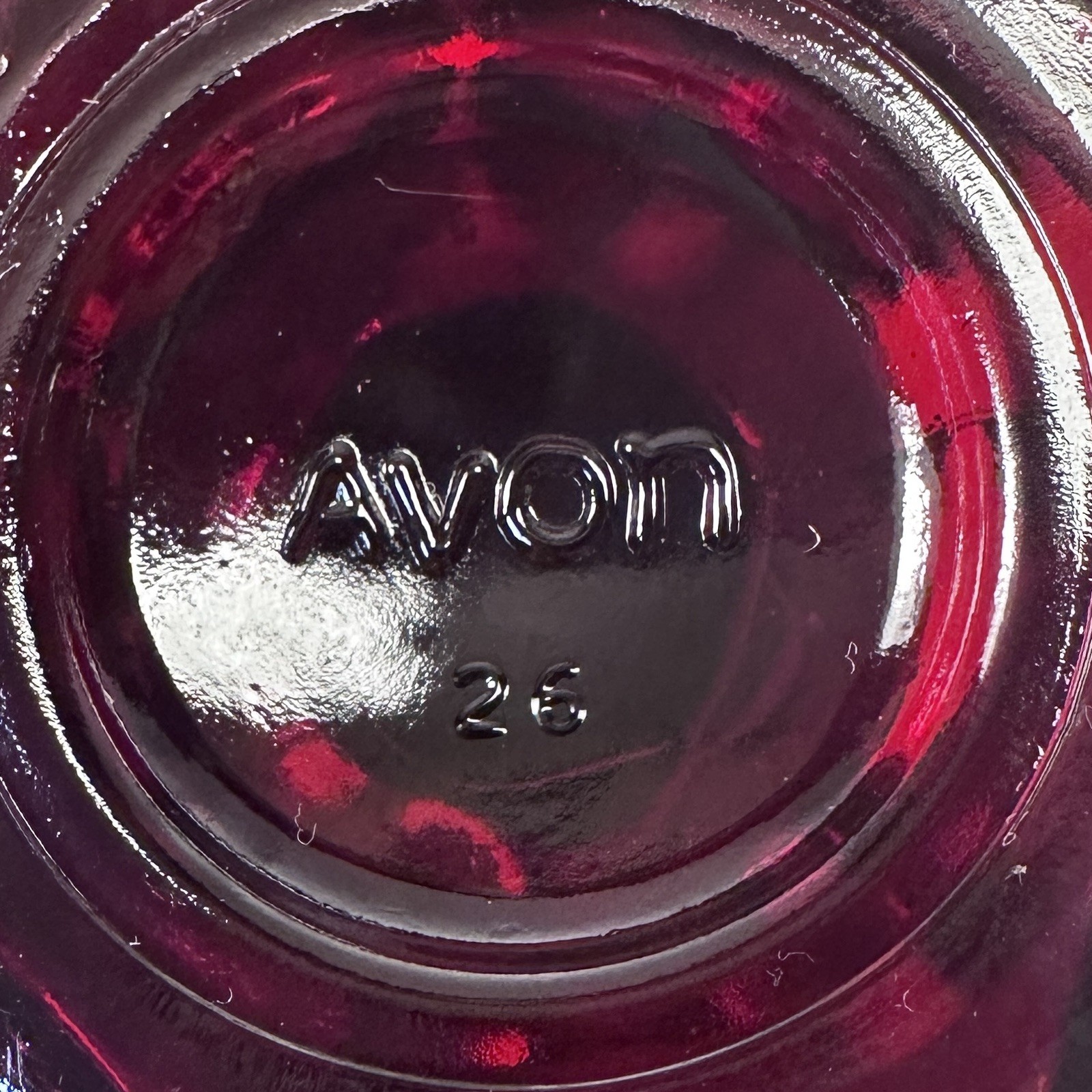 Set of 7 Avon Cape Cod Ruby Red Glass Goblets 4.5" Vintage Pressed Glass