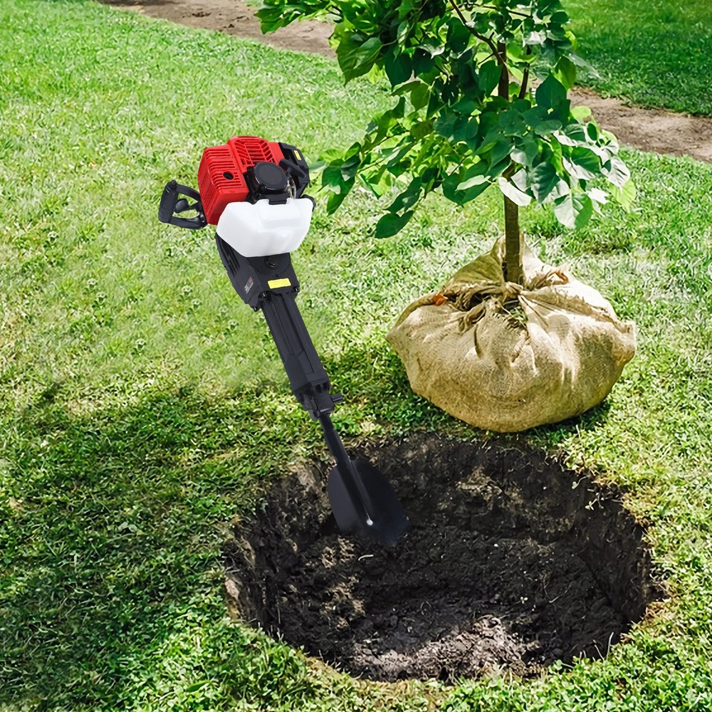 Handheld Trencher Digger Machine 52CC 2Stroke Garden Tree Digger Digging Machine