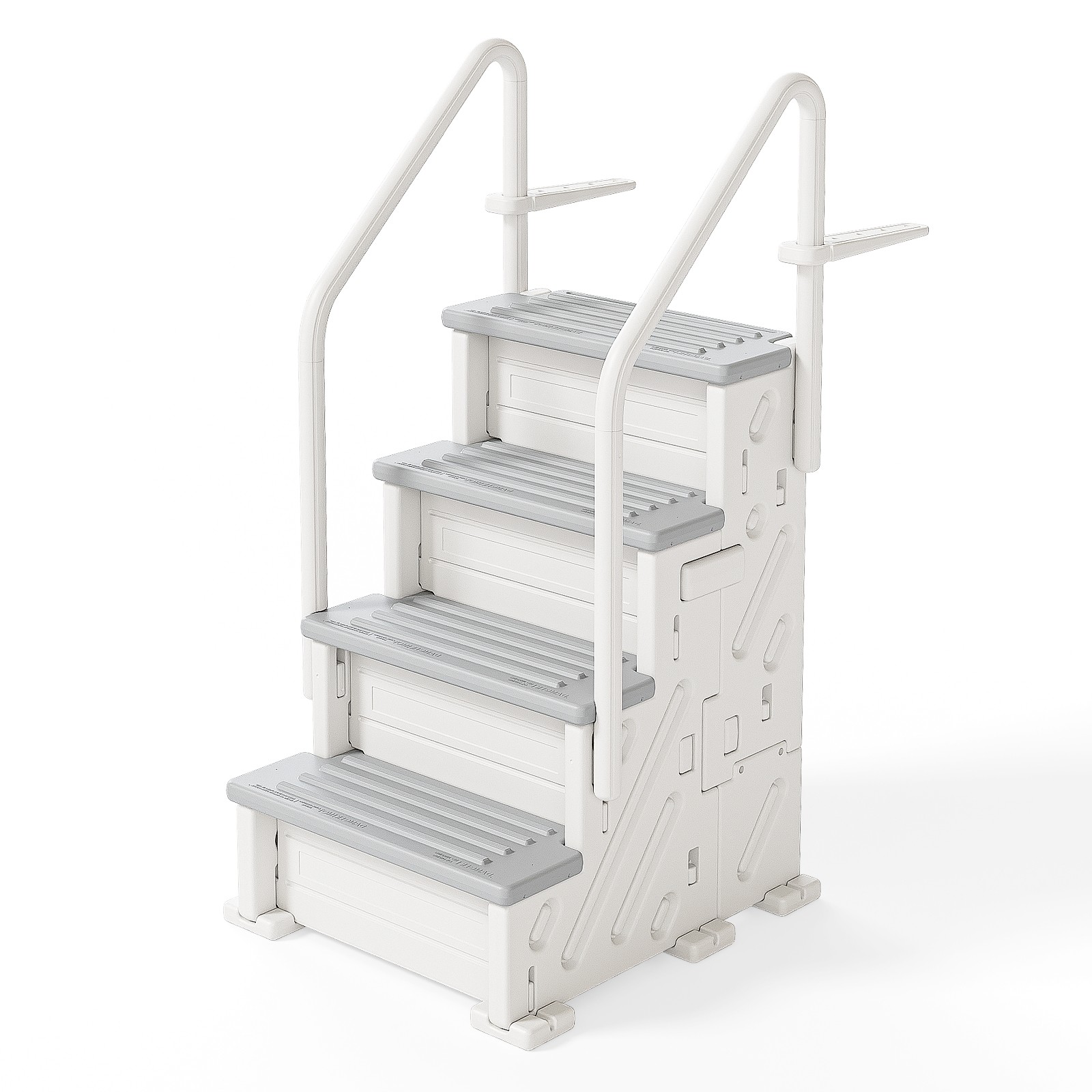 4-Steps Swimming Pool 67in Ladder Improve Stability for In/Outdoor Swimming Pool