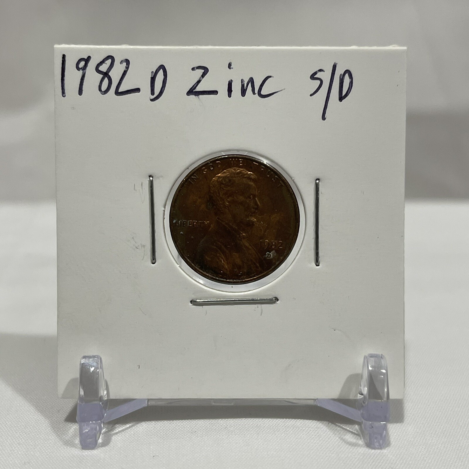 1982 P,D Lincoln Cent (CIRCULATED) Lot Of 7 L/D, S/D Zinc Copper Set (READ!)