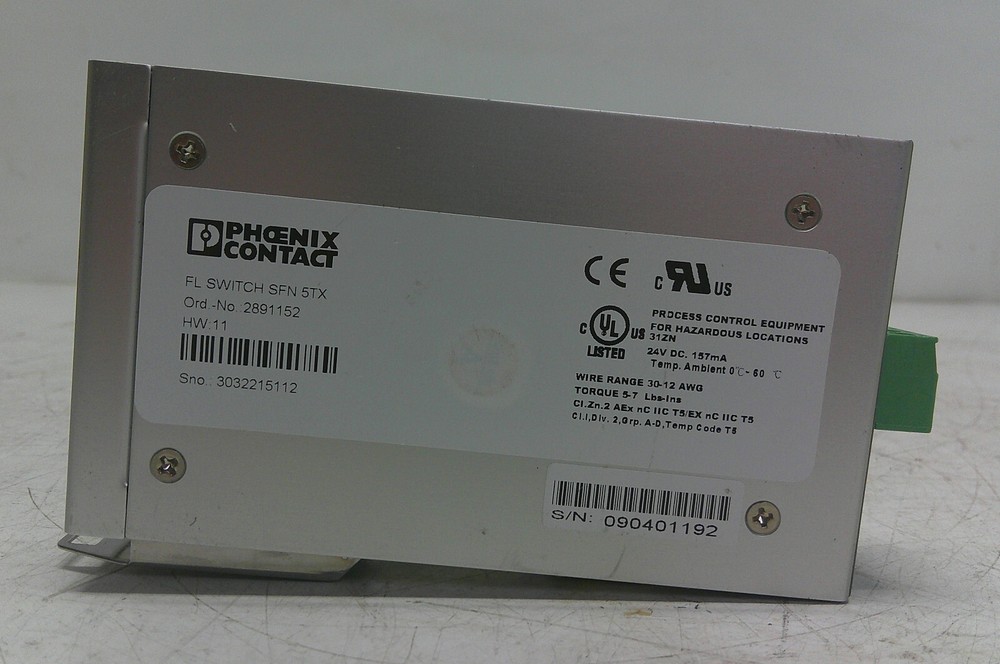 Phoenix Contact FL SWITCH SFN 5TX Ethernet Switch Used