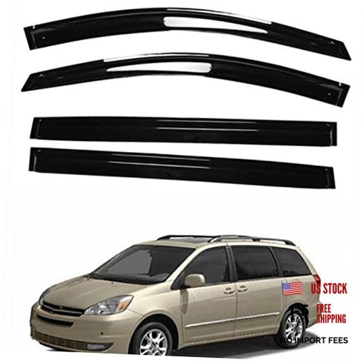 Side Window Vent Visor Rain Deflector Guard Replacement for Sienna 2004 2005