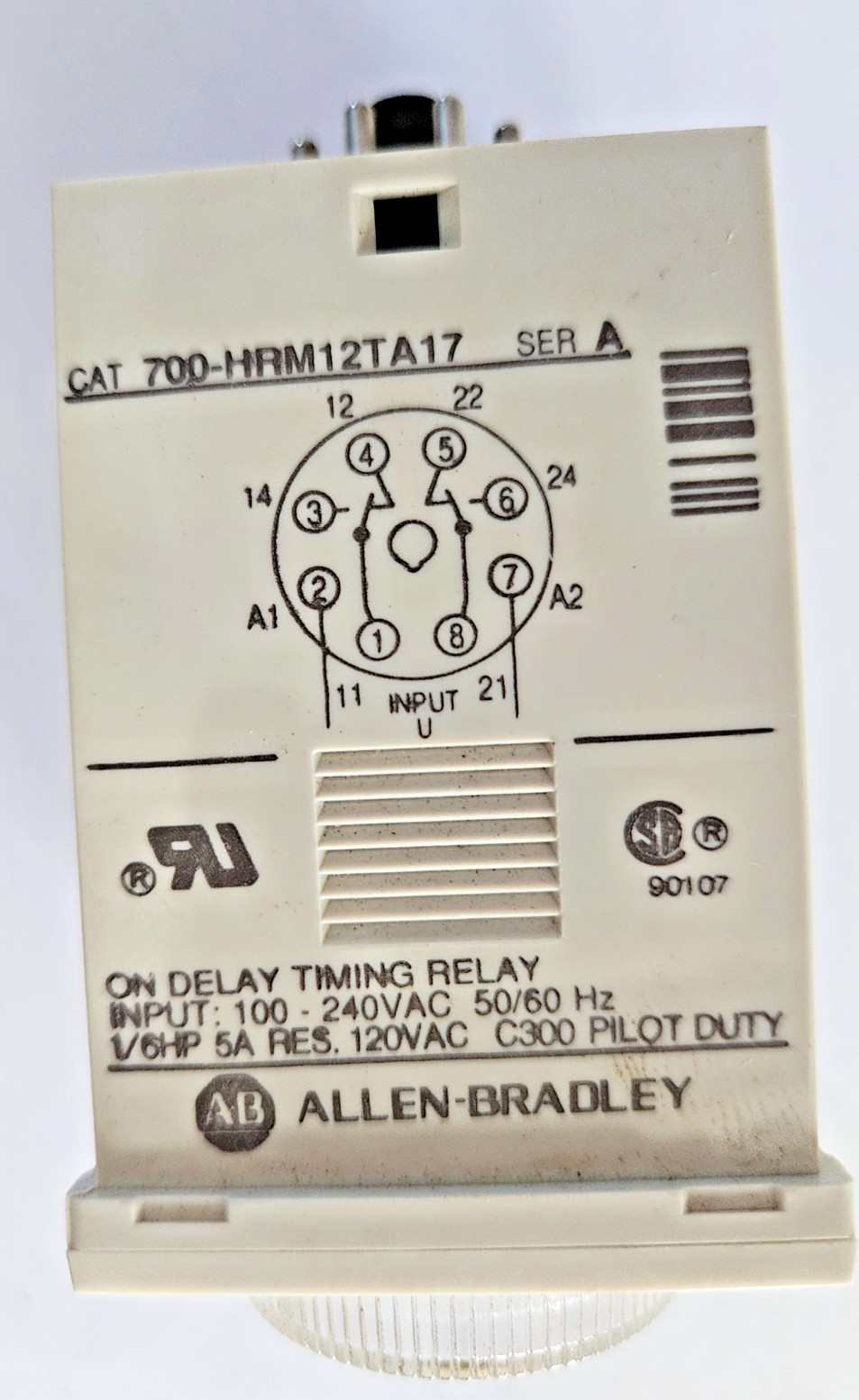 Allen Bradley 700-HRM12TA17 Timing Relay Type H Series A