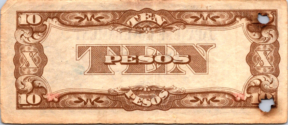 Japan 10 pesos 1942 Philippines occupation (Short Snorter Note)