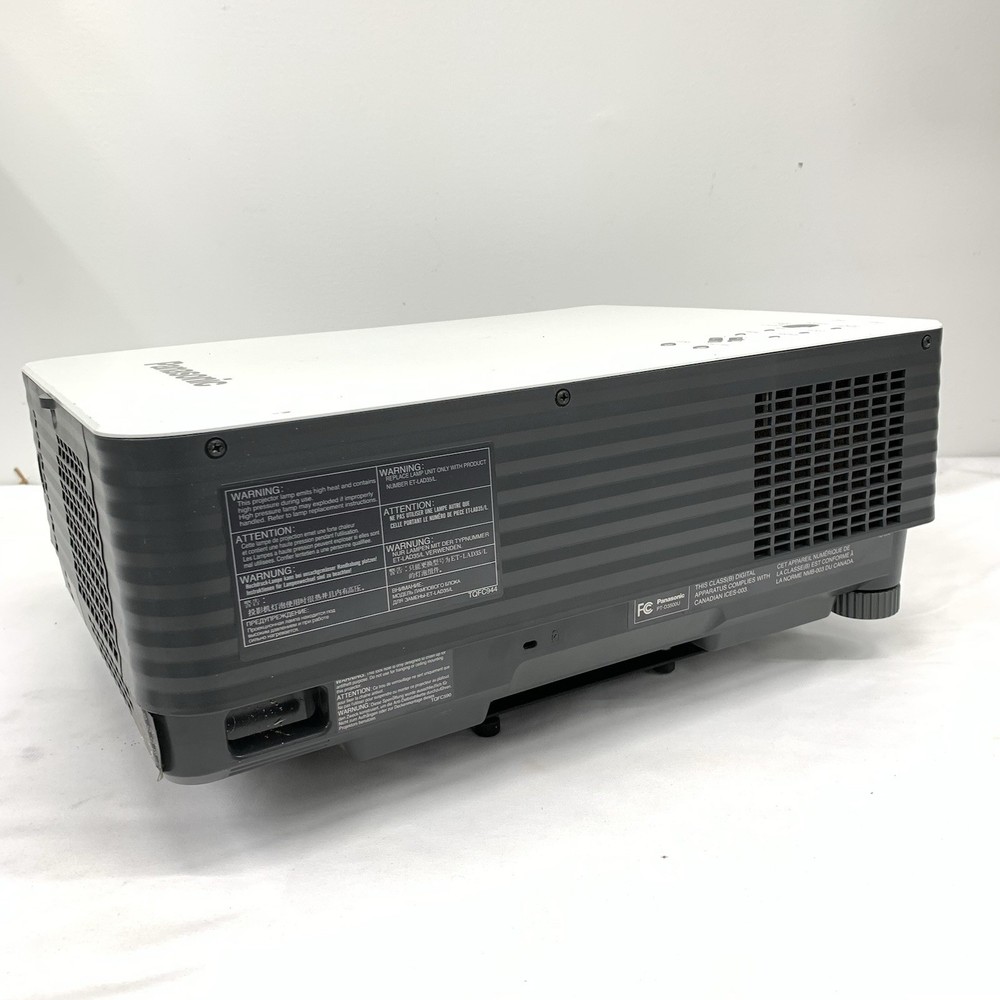 Panasonic PT-D3500U DLP Projector, Lamp Hours Unknown, Tested Inputs, 720p