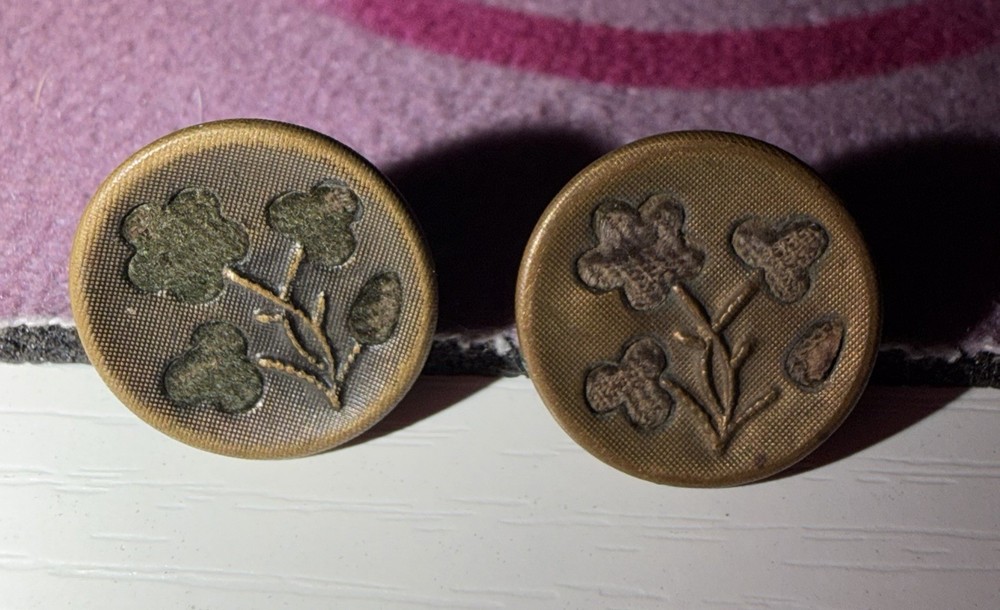 Antique Victorian Brass Perfume Button (2)