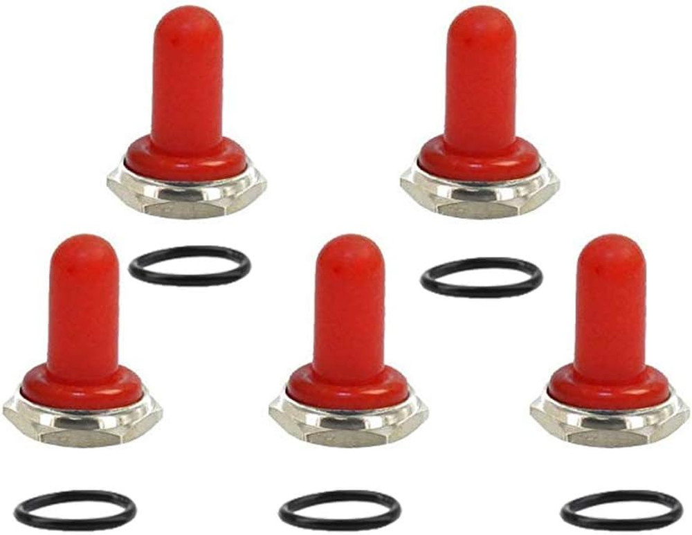 Red 12Mm Rubber Rocker Toggle Switch Knob Hat Waterproof Boot Cover Cap Dustproo