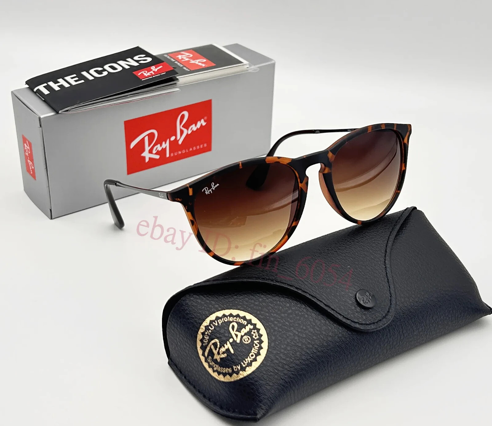 Ray-Ban Erika RB4171 Women’s Sunglasses Tortoise Frame Brown Gradient Lens 54mm