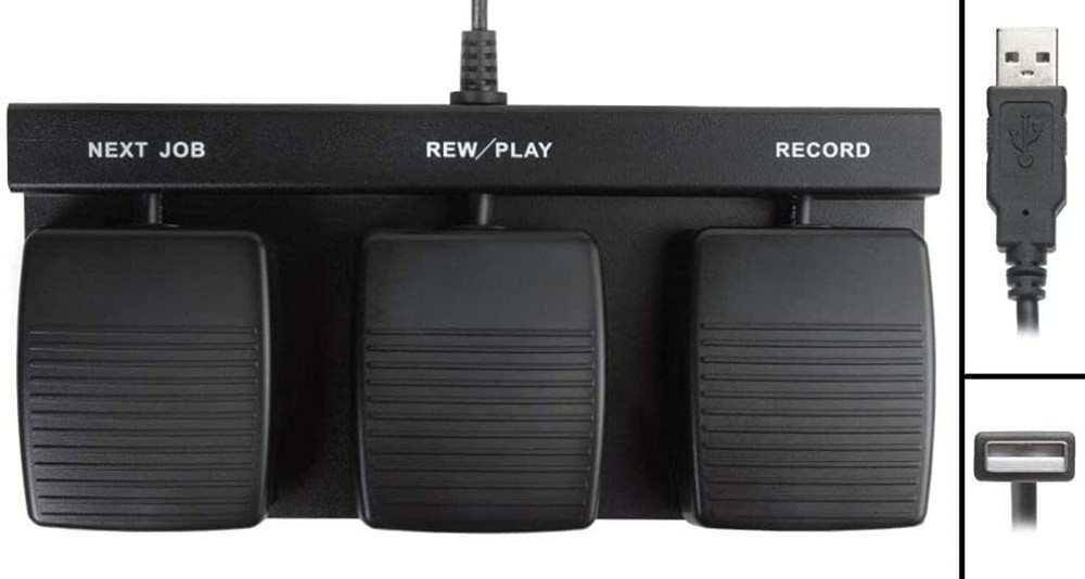 DAC FP-110-USB 3-Function USB Foot Pedal Control For use with Computers