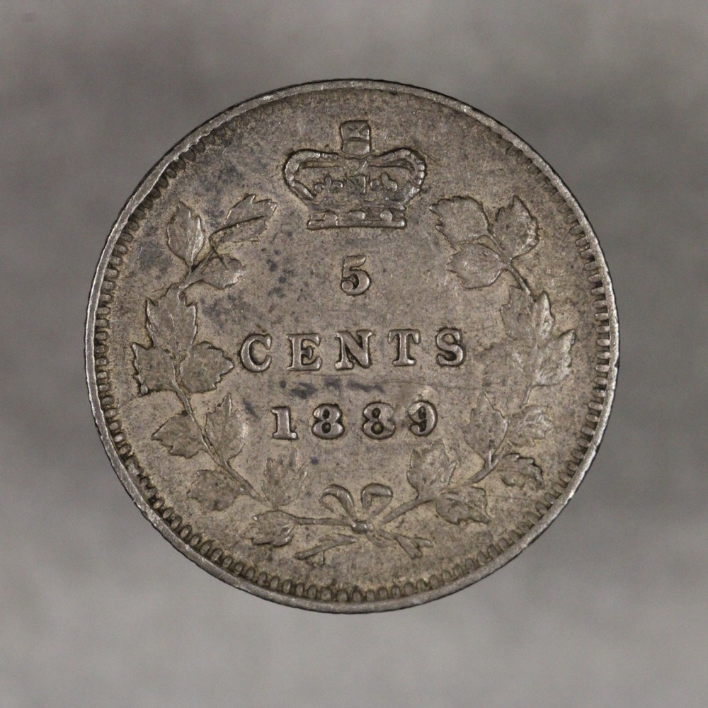1889 Canada Silver 5 Cents
