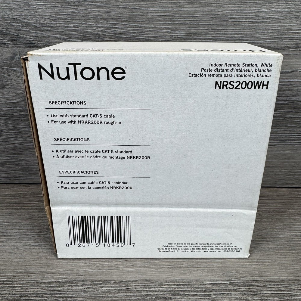 NuTone Indoor Remote Station NRS200WH White