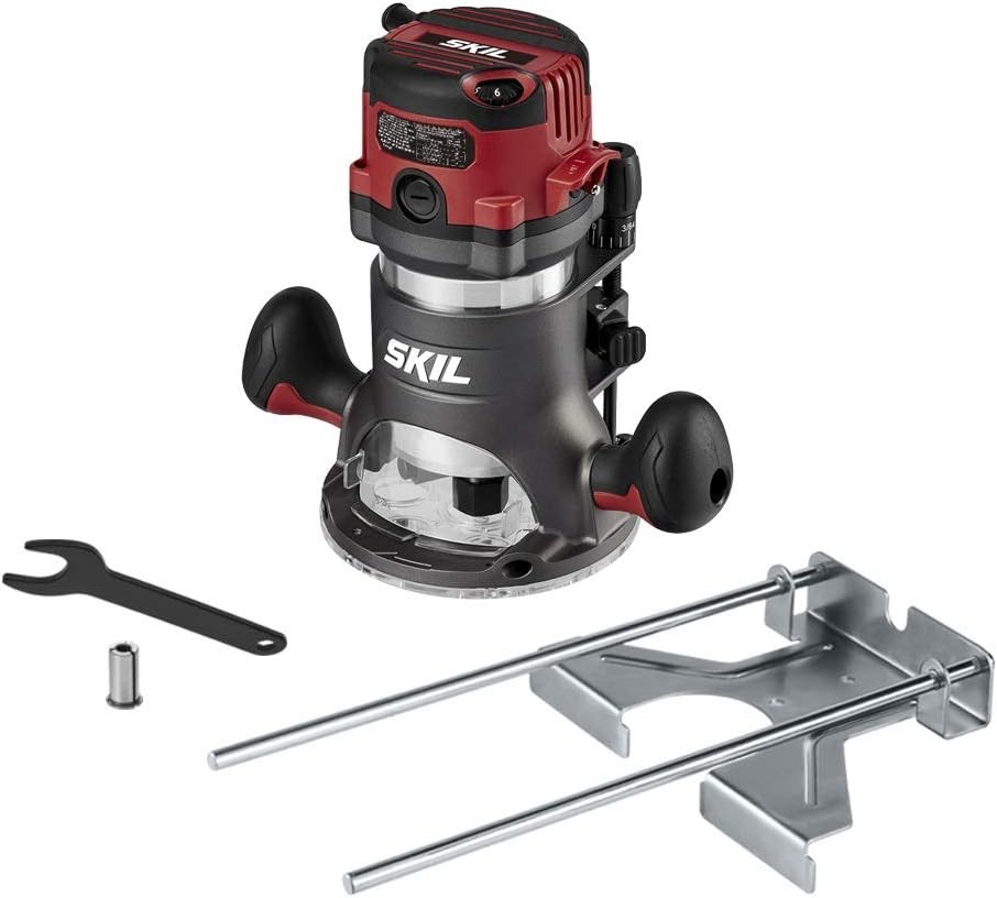 10 Amp Fixed Base Corded Router - 2 HP Precision Tool for Woodworking Projects