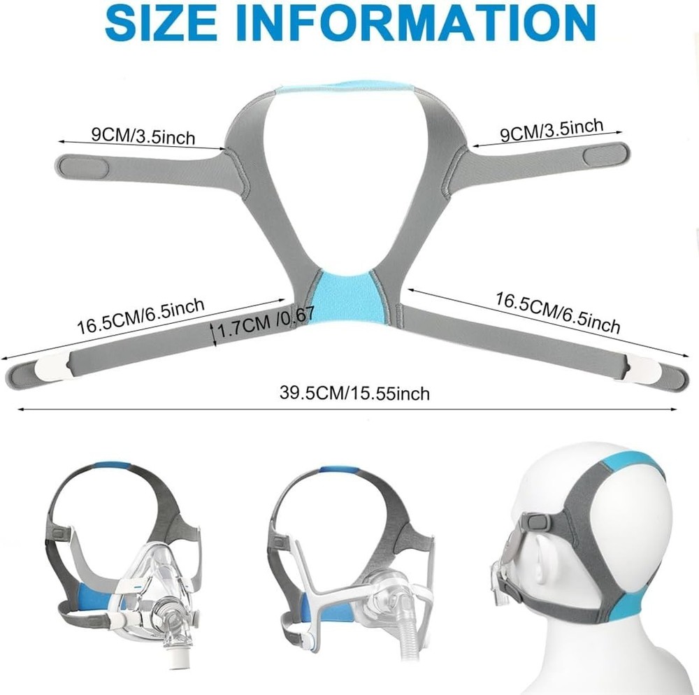 Soft Nylon Headgear Replacement for ResMed N20 Mask - Comfortable & Adjustable