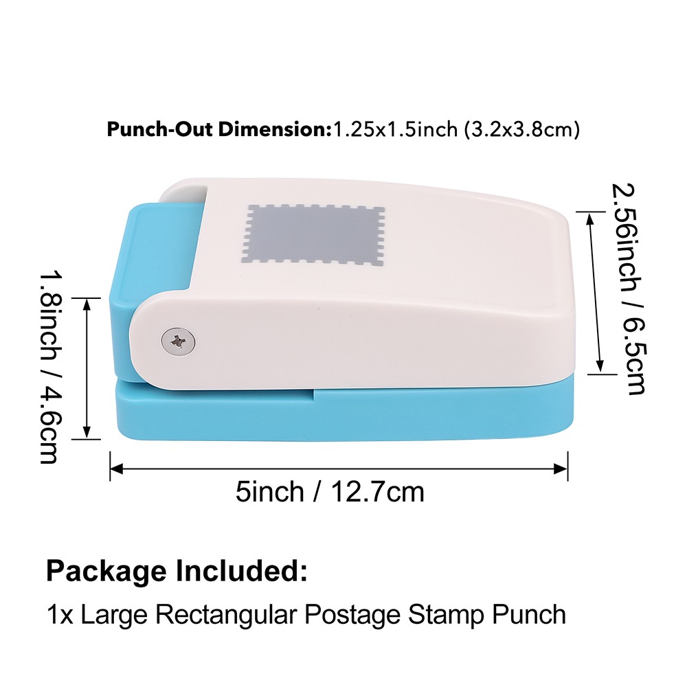 5x2.6inch Rectangular Postage Stamp Punch Craft Punch for Scrapbooking Craft