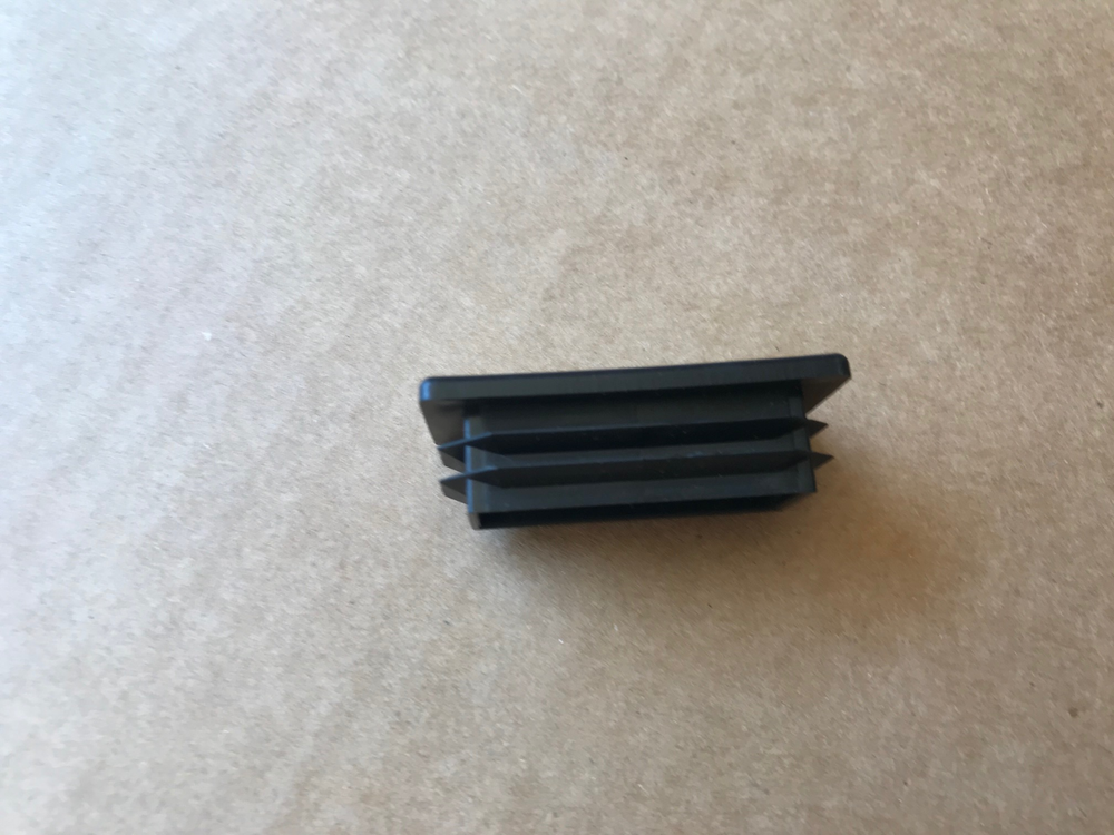 4 Pack - 1"x2" Tubing Plastic Plug End Cap Rectangular Rectangle 2x1 1x2 Black