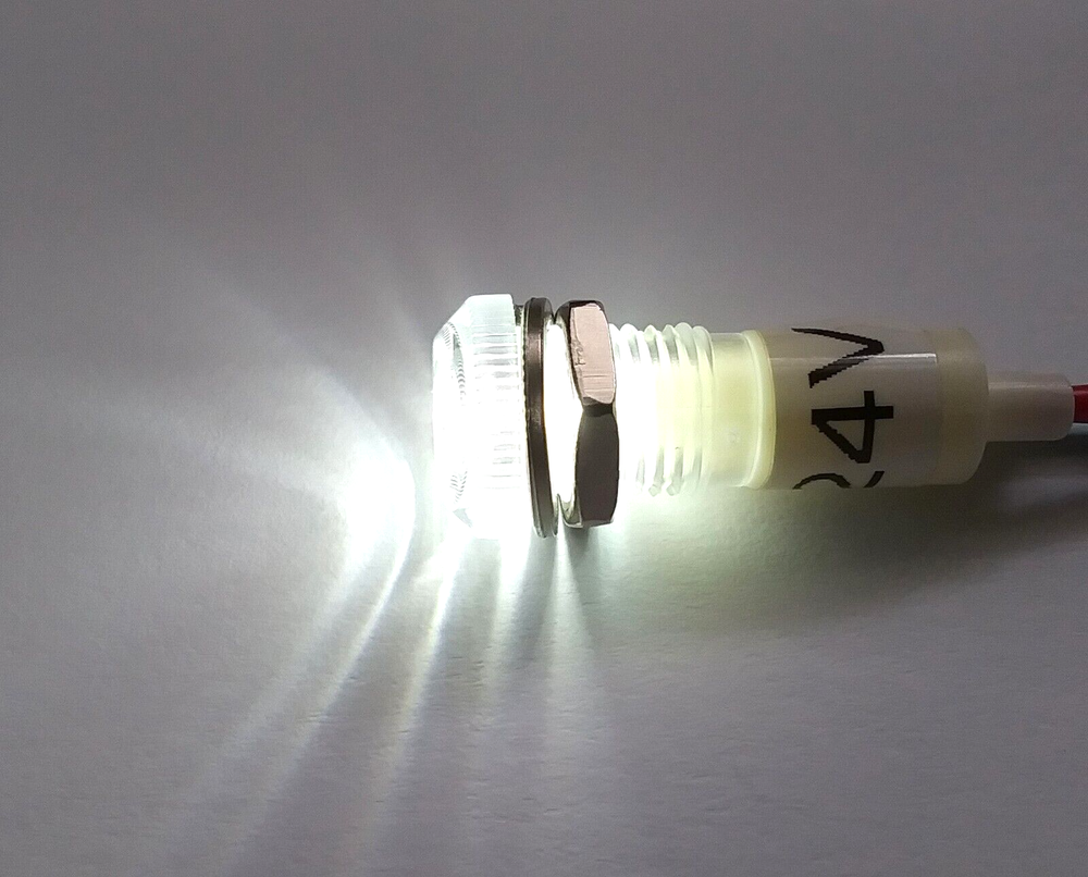 BBT 24 volt Waterproof White LED Low-Profile Indicator Light