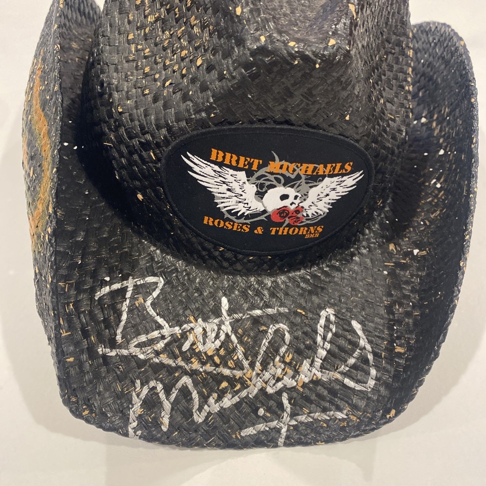 Bret Michaels Signed Peter Grimm Cowboy Hat JSA Authenticated