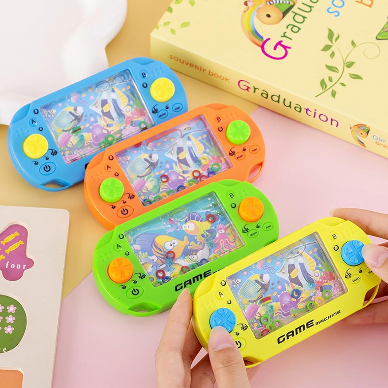 5 Pack Handheld Water Ring Games Kids Party Favors Goodie Bag Birthday Prizes Xl