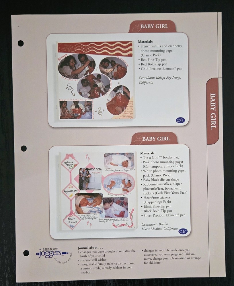 Creative Memories Page Patterns Dividers & Idea Sheets plus FREE CM BINDER! NEW!