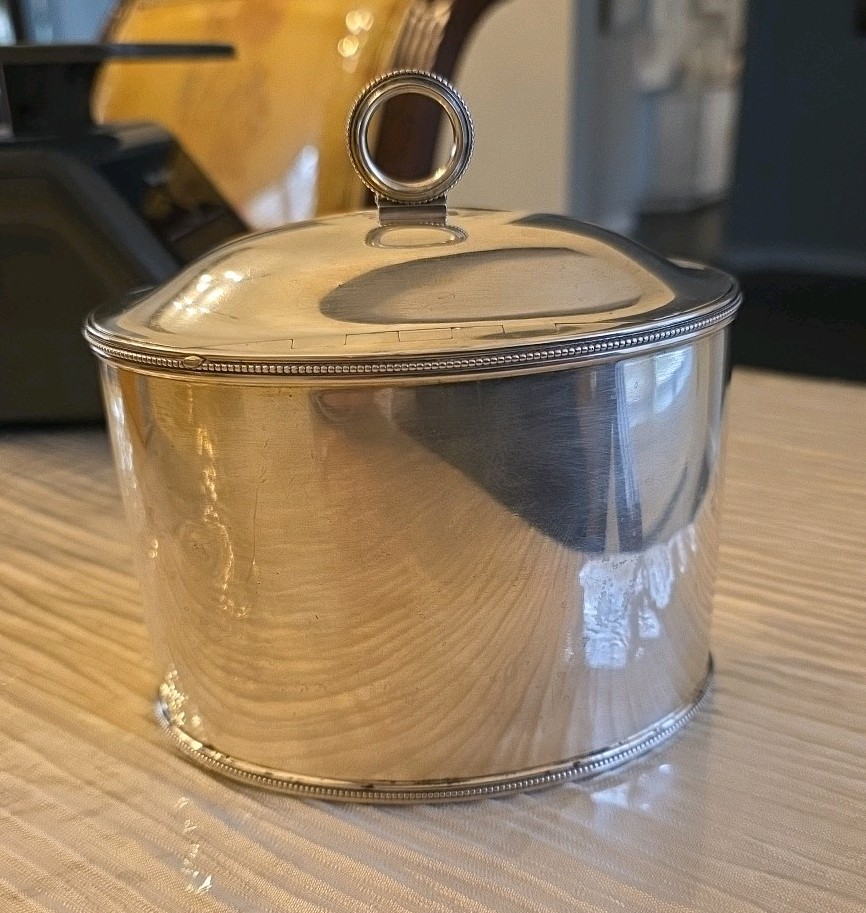 TIFFANY & CO STERLING SILVER TEA CADDY