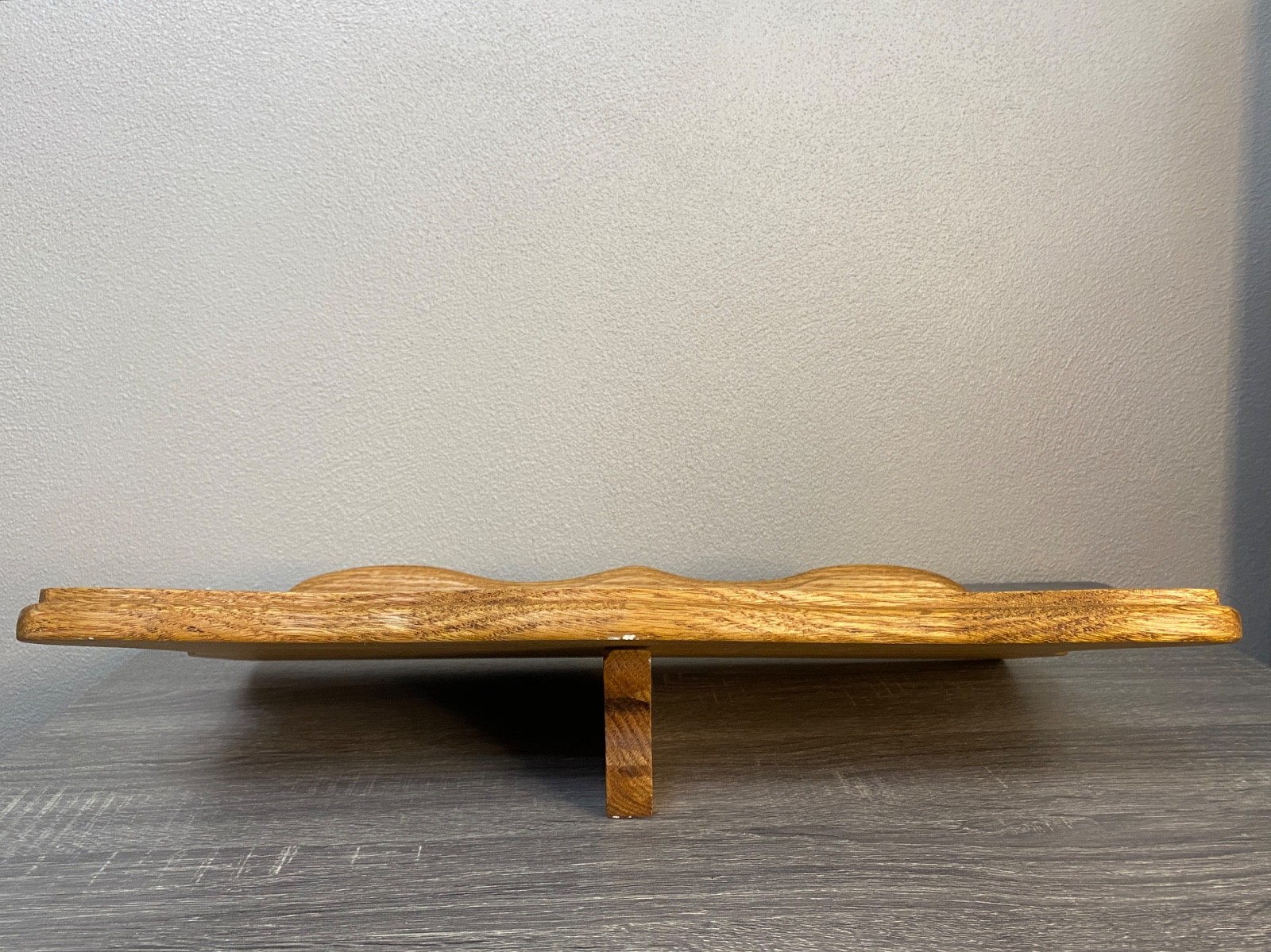 Oak Wood Missal Stand, Cook Book Rest, Bible Holder Carved Wheat Theme