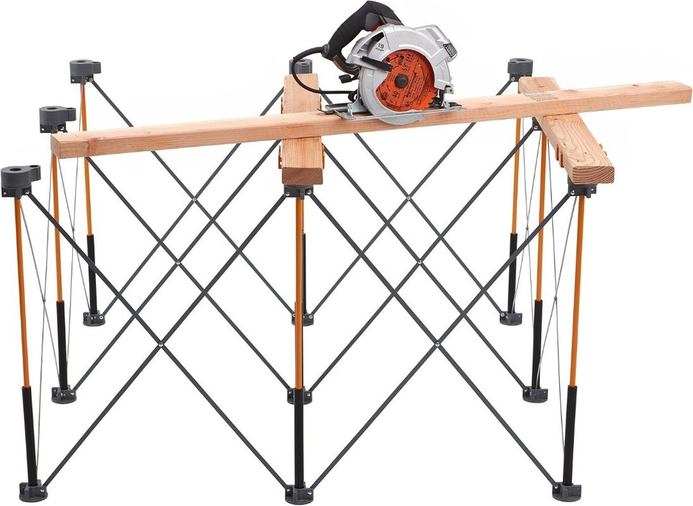 Bora Centipede 30in Folding Work Table Set No Assembly 9-Strut Collapsible Table