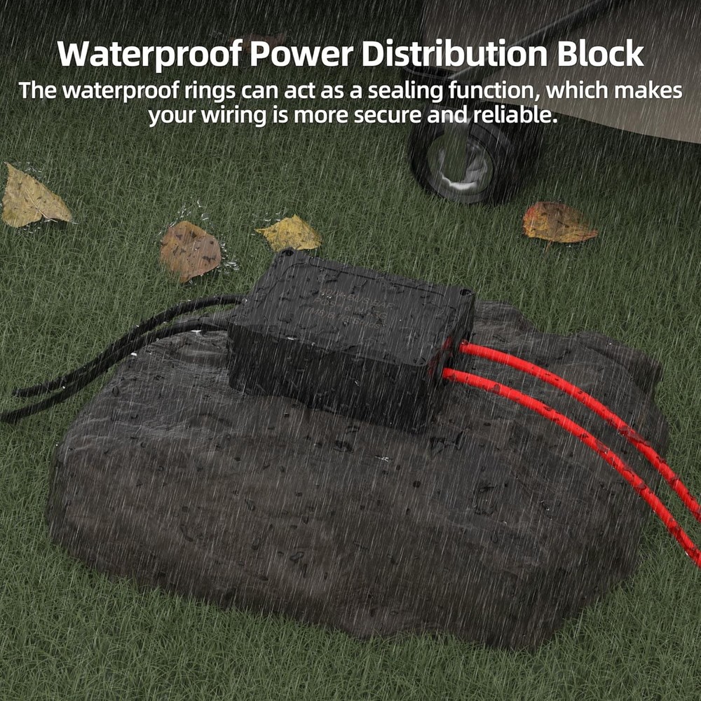 Versatile 400A Power Distribution Block for Marine, Solar, and Auto Applications