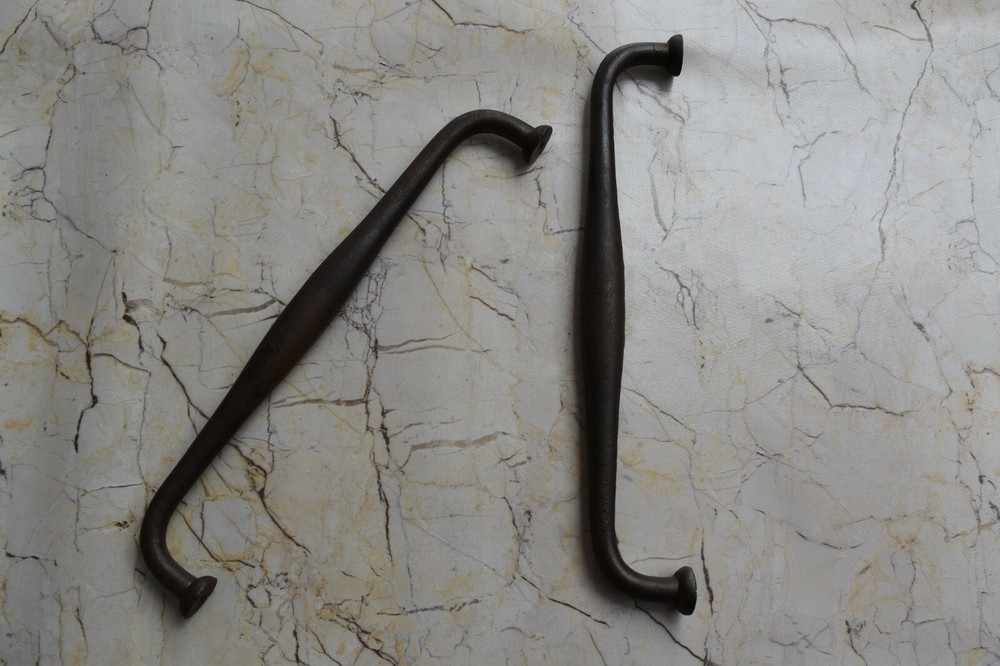 Vintage Handmade iron door cabinet screen Gate handles pull rustic 2 pcs