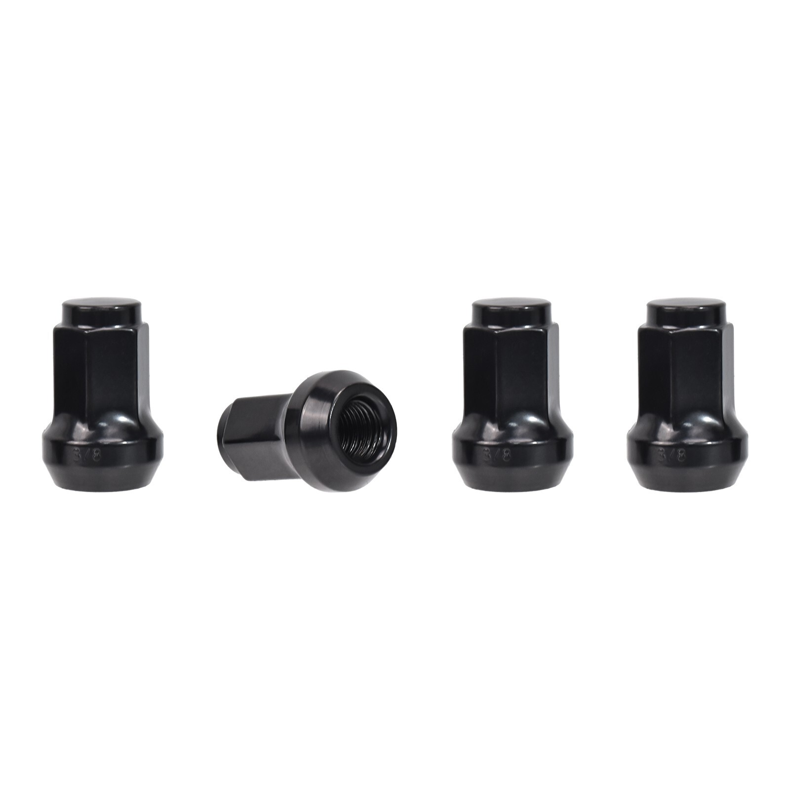 16 Pack 3/8"-24 Black Tapered Lug Nuts for Polaris Ranger 700 Rzr 900xp 800 570