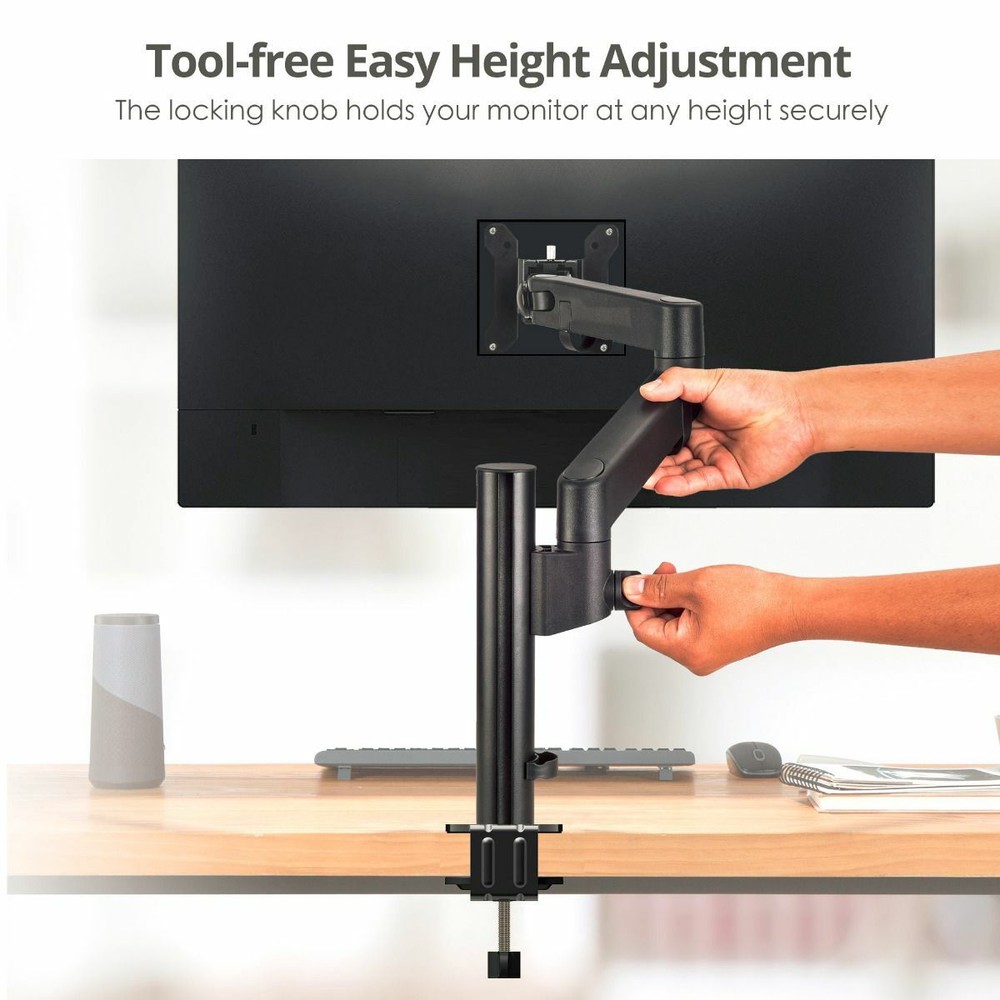 SIIG Single Pole Arm Multi-Angle Replaceable Articulating Monitor Desk Mount