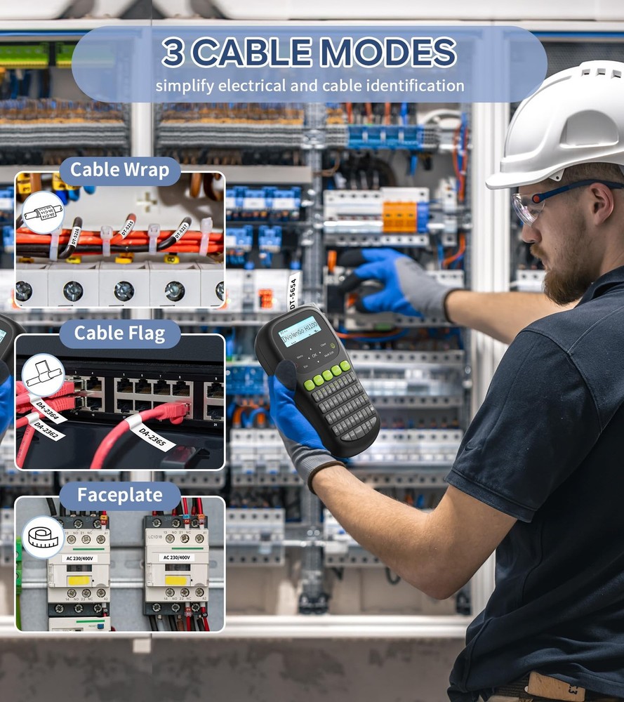 Label Maker Ptouch Label Maker Machine with-Tape Waterproof Labeler Machine w...