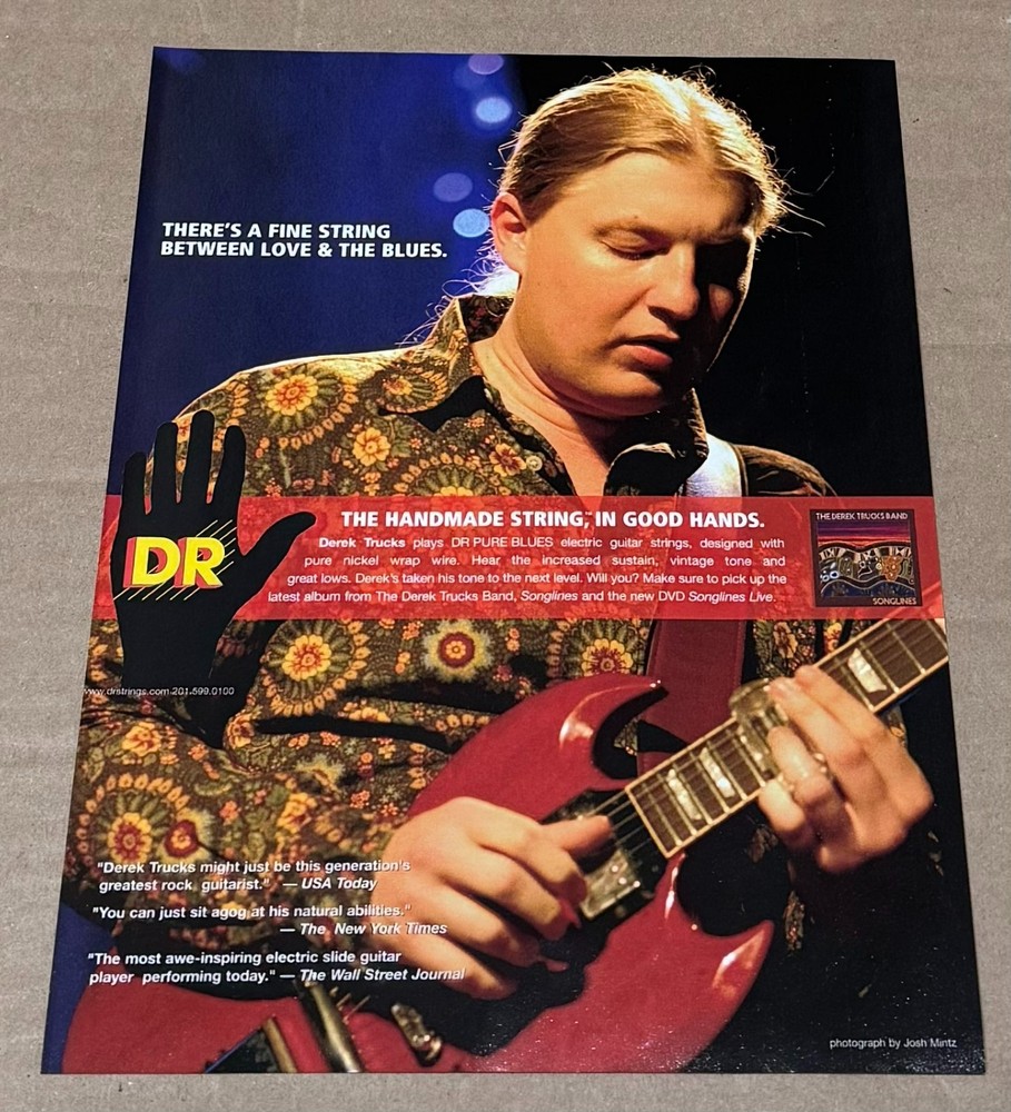 DR Strings - DEREK TRUCKS - 2007 Print Advertisement