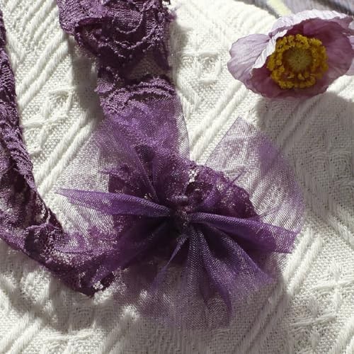 Newborn Photography Outfits Girl Baby Photography Props Lace Romper with Purple
