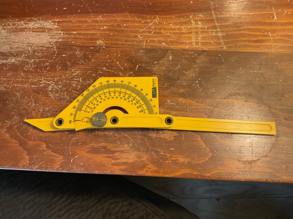 SkillTech Protractor Angle Finder, Outside, Inside, Sloped Angles, 0° to 180°