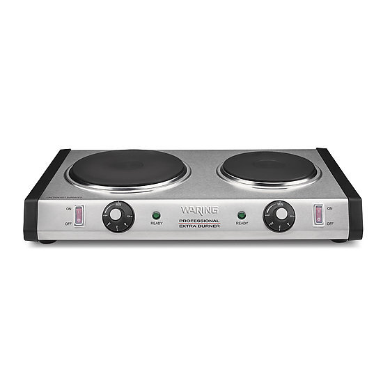 Waring Commercial WDB600 Heavy-Duty 120V  AC Commercial Cast-Iron Double Burner