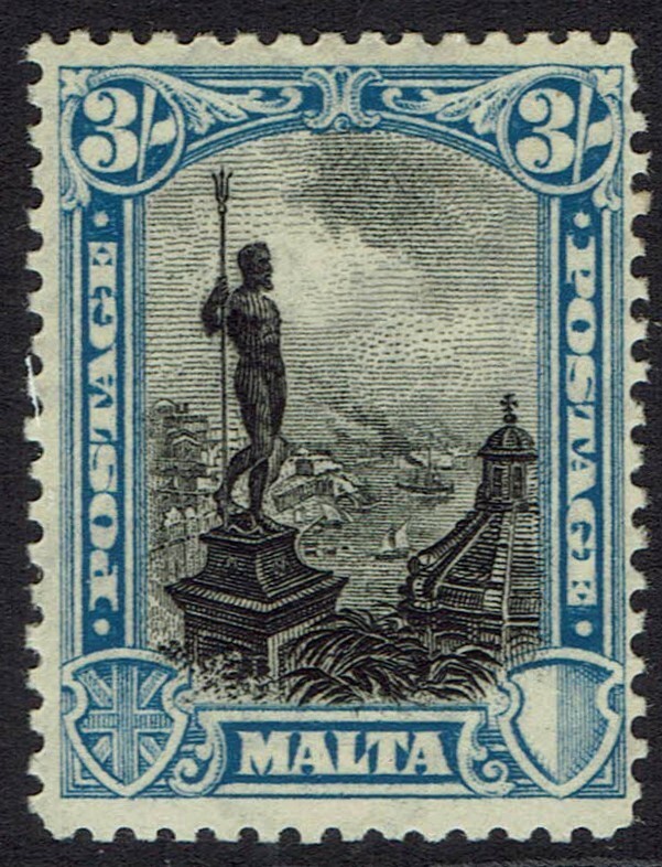 MALTA 1926 VIEW 3/- INSCRIBED POSTAGE ONLY