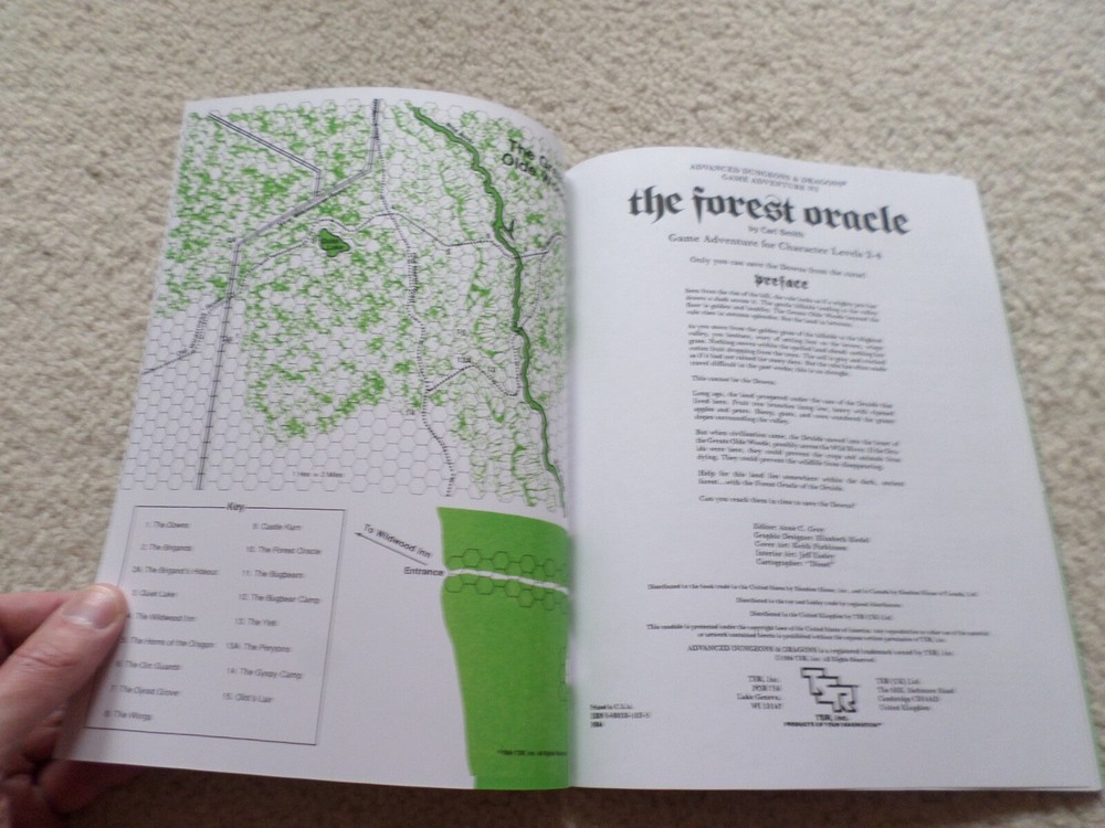 the Forest Oracle N2 adventure module Dungeons & Dragons AD&D