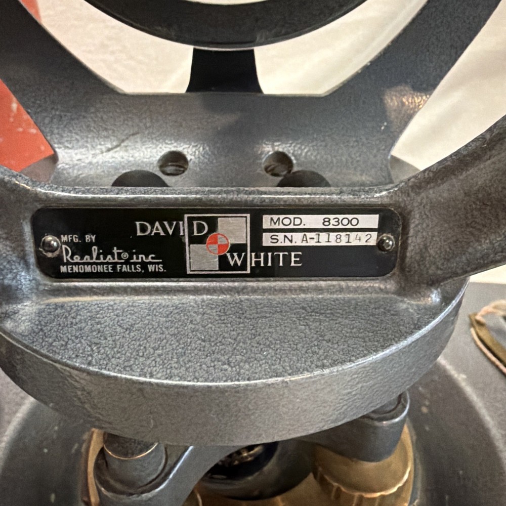 David White Instruments Model 8300 Transit Level Surveying Tool W/case Brass