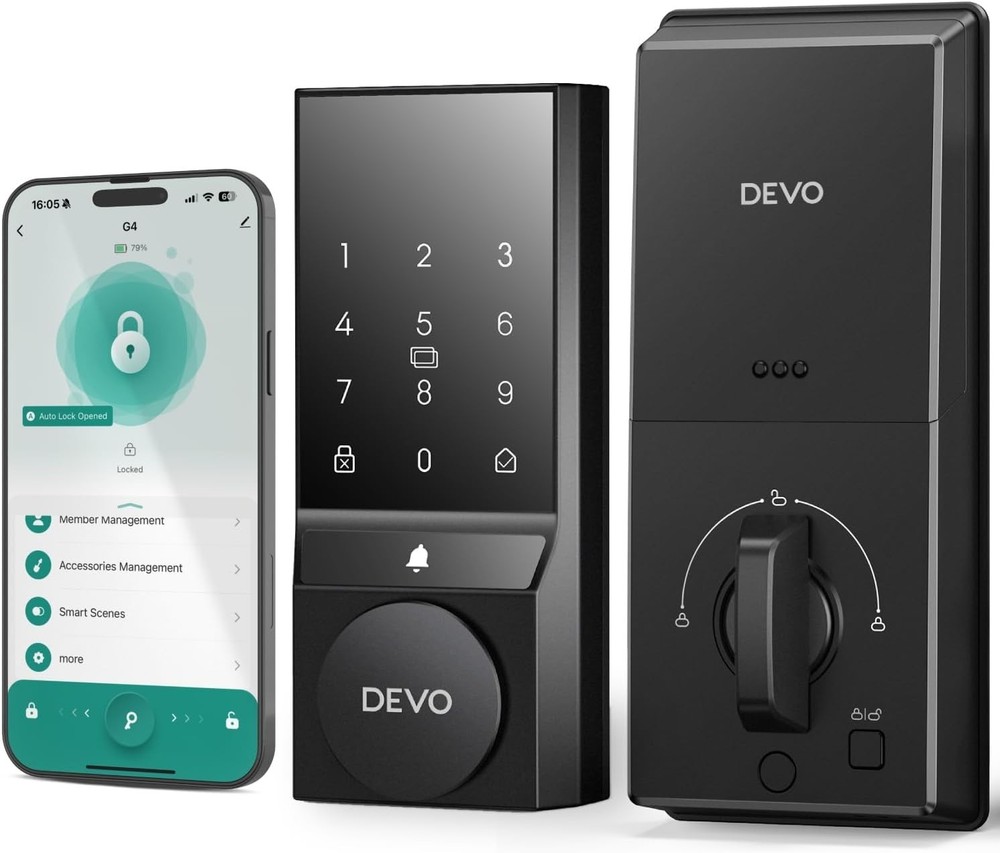Devo G4 Smart Lock Keyless Entry Bluetooth APP Keypad IC Card Deadbolt