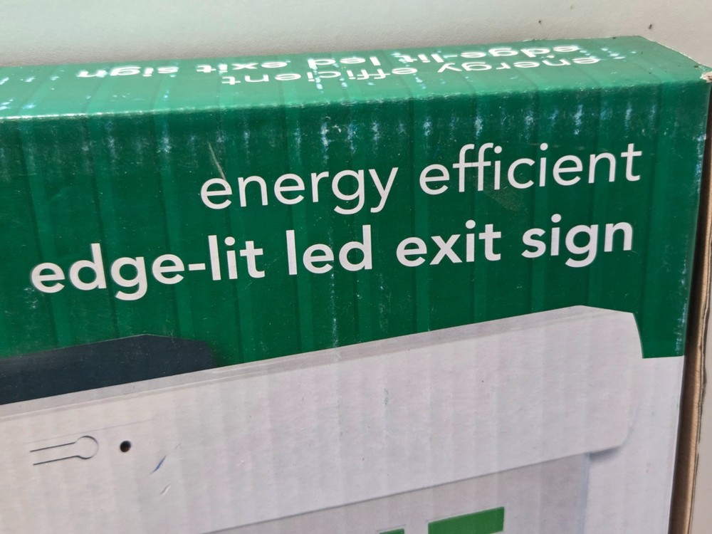 All-Pro EXIT SIGN Green Only LED Light Open Box