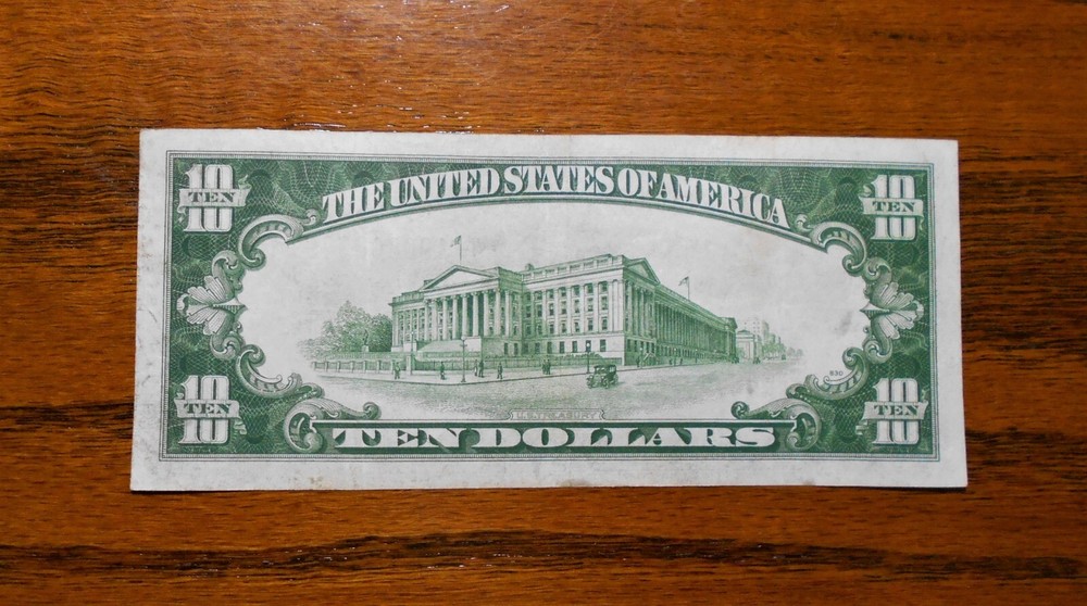 1934A $10 Silver Certificate 💲 faceplate 86