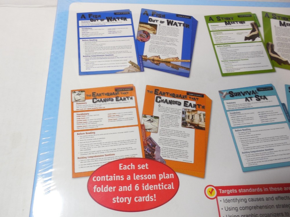 Lakeshore High-Interest Intervention Reading Folders Cause Effect Grades 9+ New