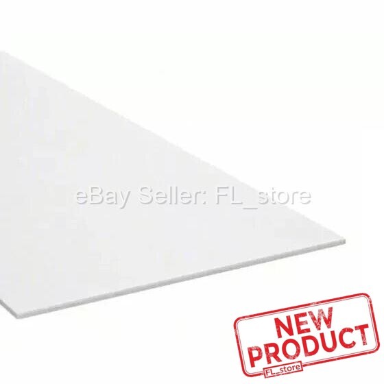 HDPE Plastic Sheet 1/16 x 24" L X 24"W High Density Polyethylene Off-White NEW