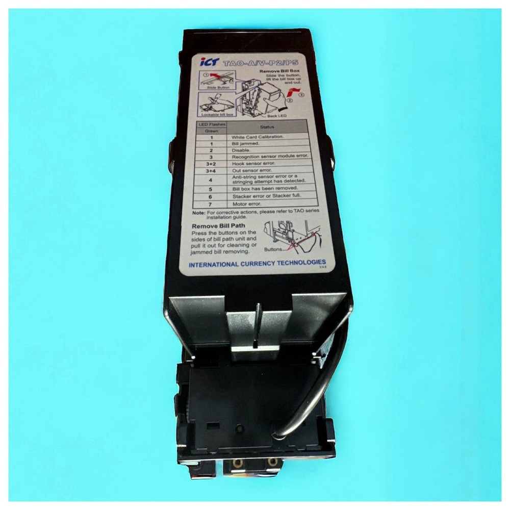 ICT TAO 120V AC Bill Stacker Accepts $1-$100