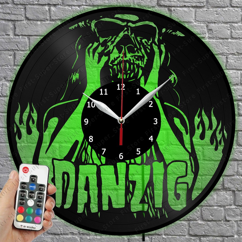 LED Clock Danzig Vinyl Record Wall Clock Led Light Wall Clock 1091