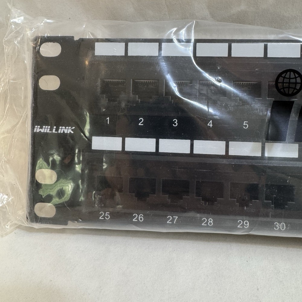 iwillink Rackmount or Wall Mount 19in Patch Panel Cat6 RJ45 Patch Panel 48 Port