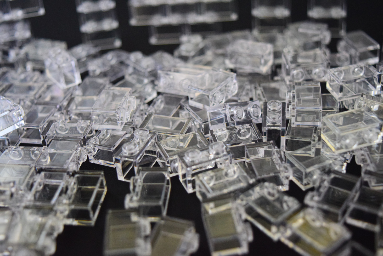 ☀️NEW LEGO Lot Of 50 1X2 Bricks White Transparent Clear Translucent trans clea