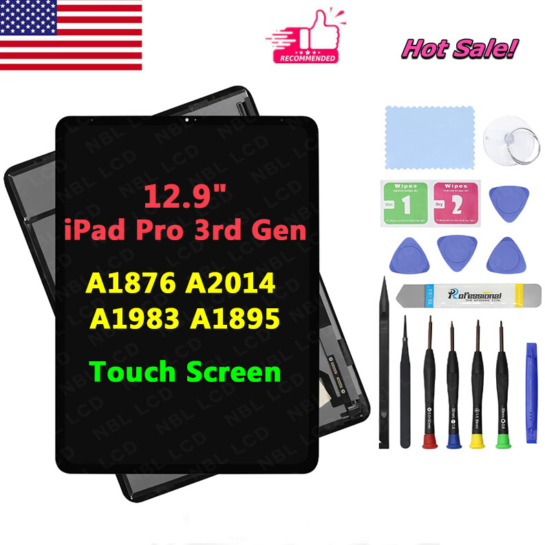 12.9" LCD Screen Replacement for iPad Pro 12.9 3rd Gen A2014 Display Assembly